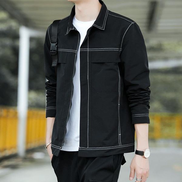 men's jackets spring autumn and coats korean casual slim jacket men lapel zipper large size male, Black;brown
men's jackets spring autumn and coats korean casual slim jacket men lapel zipper large size male, Black;brown