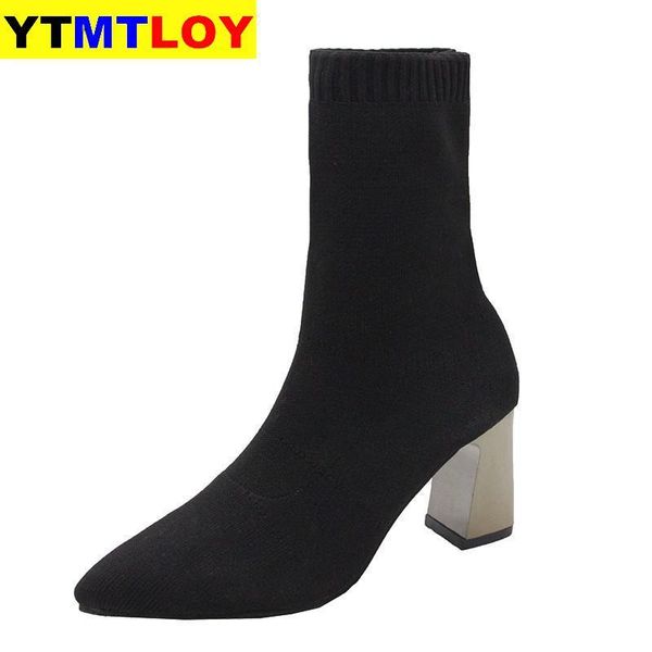 2020 women's high heels socks boots autumn winter fashion knitted stretch boots women black ankle sock stretch fabric
2020 women's high heels socks boots autumn winter fashion knitted stretch boots women black ankle sock stretch fabric