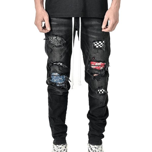 2020 men ripped skinny jeans men fishnet stretch jeans elastic waist european casual hip-hop s-4xl plus size, Blue
2020 men ripped skinny jeans men fishnet stretch jeans elastic waist european casual hip-hop s-4xl plus size, Blue