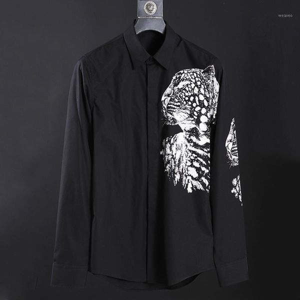 new style cotton men's shirt printed leopard fashion long sleeve business casual shirt hip hop luxury street 1, White;black
new style cotton men's shirt printed leopard fashion long sleeve business casual shirt hip hop luxury street 1, White;black