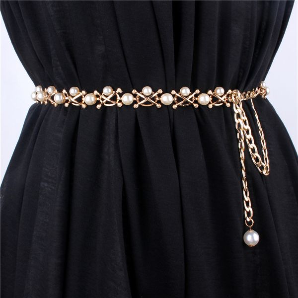 pearl belt women ins sweet decorative dress korean versatile women's waist chain with skirt thin, Black;brown
pearl belt women ins sweet decorative dress korean versatile women's waist chain with skirt thin, Black;brown