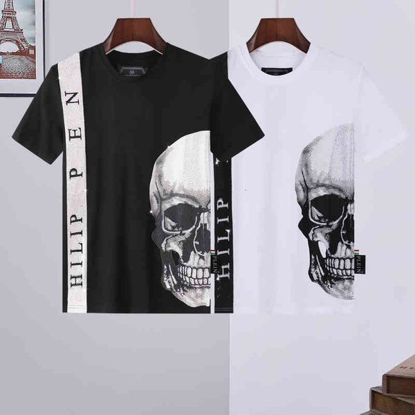men's t shirt fashion brand philippe spring and summer short sleeve round neck t-shirt domineering personality pp drill skull casual, White;black
men's t shirt fashion brand philippe spring and summer short sleeve round neck t-shirt domineering personality pp drill skull casual, White;black