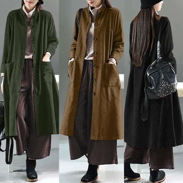 women's jackets zanzea women autumn lapel neck long sleeve solid thin coats vintage corduroy retro pockets outwear casual cardigan, Black;brown
women's jackets zanzea women autumn lapel neck long sleeve solid thin coats vintage corduroy retro pockets outwear casual cardigan, Black;brown