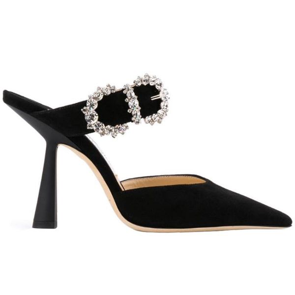 womens real leather rhinestones crystal bling buckle pointed toe slingbacks stilettos high heel slipper party shoes plus sz, Black
womens real leather rhinestones crystal bling buckle pointed toe slingbacks stilettos high heel slipper party shoes plus sz, Black