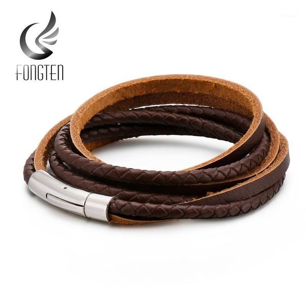 link, chain fongten brown cowhide multi-layer bracelet men gold silver stainless steel leather classic rope bracelets mens jewelry1, Black
link, chain fongten brown cowhide multi-layer bracelet men gold silver stainless steel leather classic rope bracelets mens jewelry1, Black