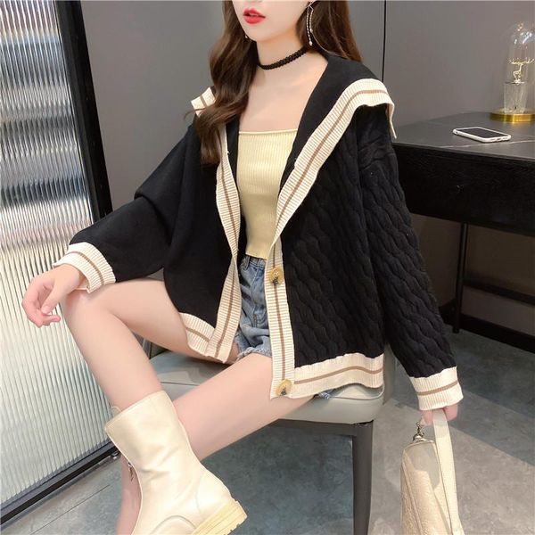2020 fashion girl knit sweater coats are all interlocking black purple gray style cardigan buttons v-neck long-sleeved knitwear fashion desi, White;black
2020 fashion girl knit sweater coats are all interlocking black purple gray style cardigan buttons v-neck long-sleeved knitwear fashion desi, White;black