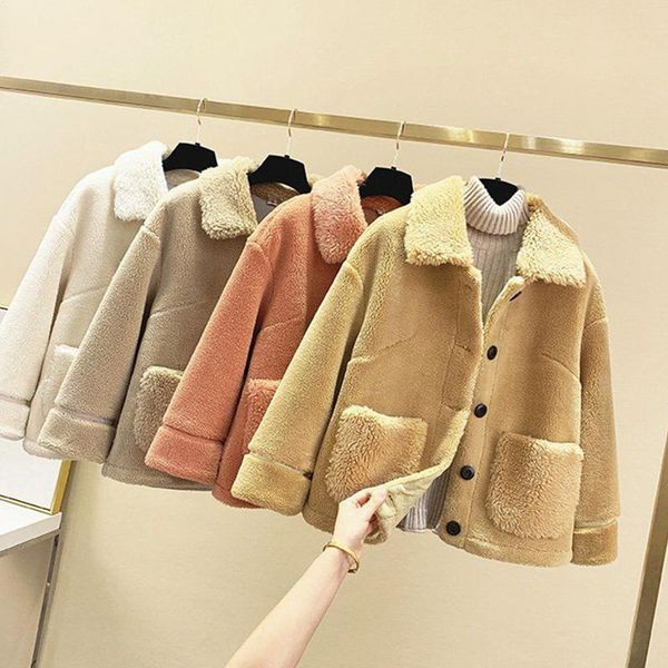 women's fur & faux luck a winter thicken warm teddy jacket coat women casual fashion lamb overcoat fluffy cozy loose lady outerwears, Black
women's fur & faux luck a winter thicken warm teddy jacket coat women casual fashion lamb overcoat fluffy cozy loose lady outerwears, Black