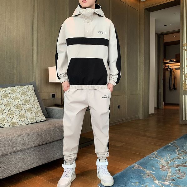 spring and autumn youth overalls hoodie hooded two-piece casual loose sports male korean trend, Gray
spring and autumn youth overalls hoodie hooded two-piece casual loose sports male korean trend, Gray