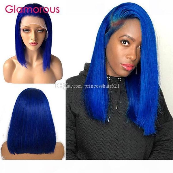 10inch 12inch straight short bob blue hair pre-colored blue lace front wigs for women 150% density, Black;brown
10inch 12inch straight short bob blue hair pre-colored blue lace front wigs for women 150% density, Black;brown