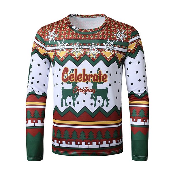 2020 осень и зима нового европейского размера рождество printed mens casual с длинным рукавом футболка футболка мужчина, Black
2020 осень и зима нового европейского размера рождество printed mens casual с длинным рукавом футболка футболка мужчина, Black