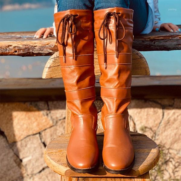 women lace up knee high boots female soft pu leather long boots autumn winter woman low heels women's shoes pumps plus size 431, Black
women lace up knee high boots female soft pu leather long boots autumn winter woman low heels women's shoes pumps plus size 431, Black