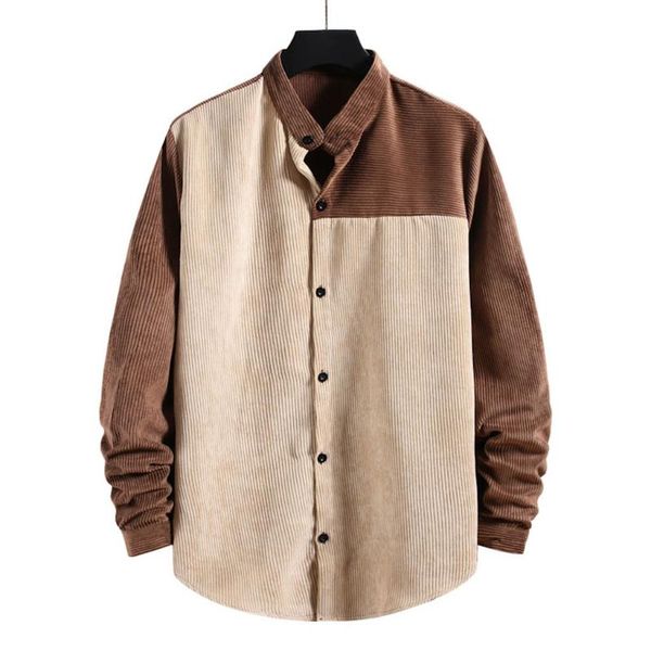 men's casual shirts streetwear long sleeve shirt fashion corduroy button down harajuku men camisa masculina, White;black
men's casual shirts streetwear long sleeve shirt fashion corduroy button down harajuku men camisa masculina, White;black