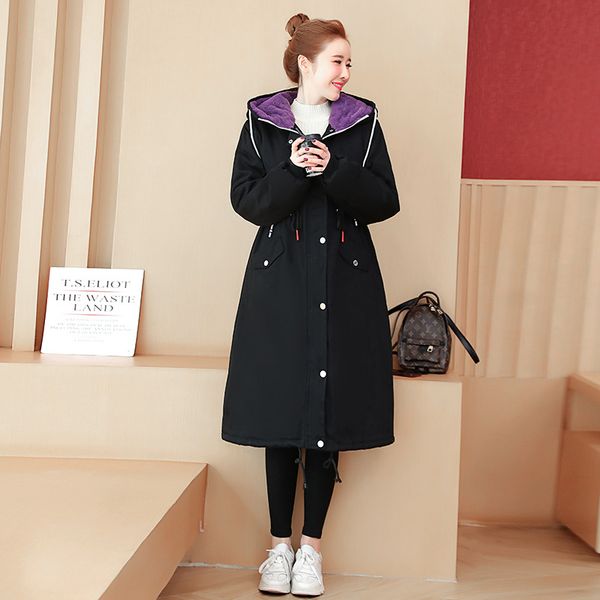 2020large size women's cotton jacket winter long section of loose foreign plus velvet thick warm cottonfashion coat, Black
2020large size women's cotton jacket winter long section of loose foreign plus velvet thick warm cottonfashion coat, Black