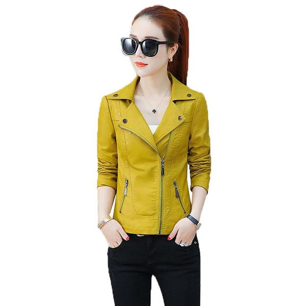 women's leather jacket new 2020 spring autumn short coat female pu leather jackets outerwear fashion motorcycle clothing, Black
women's leather jacket new 2020 spring autumn short coat female pu leather jackets outerwear fashion motorcycle clothing, Black