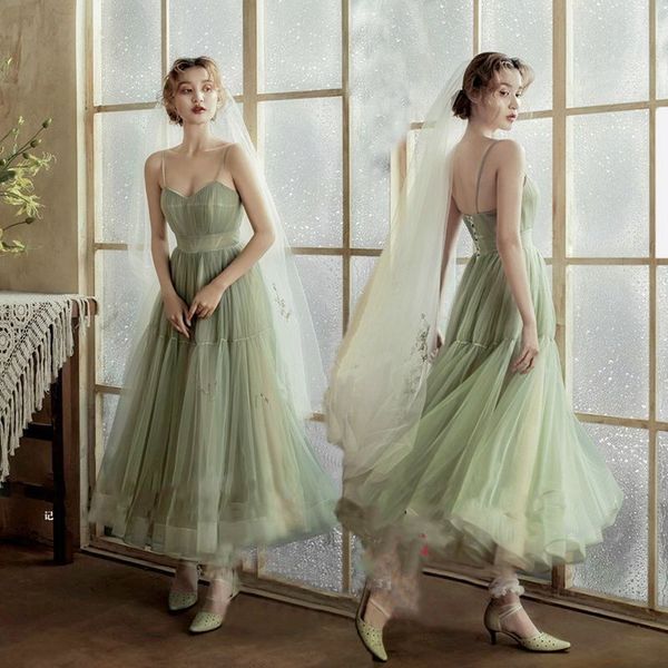 vintage short spaghetti country wedding dress a line simple boho beach bridal gowns straps backless plus size tulle wedding dresses, White 
vintage short spaghetti country wedding dress a line simple boho beach bridal gowns straps backless plus size tulle wedding dresses, White