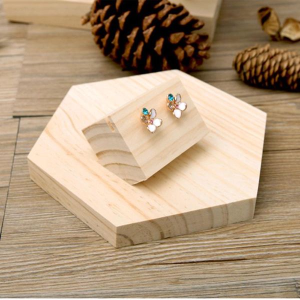 2pieces plain unpainted wooden earrings stand case hexagon jewelry display, Pink;blue
2pieces plain unpainted wooden earrings stand case hexagon jewelry display, Pink;blue