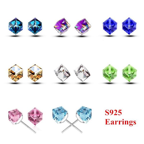 stud high class real 925 sterling silver earrings for women girls 8 colors options austrian cz crystal square design ear jewelry, Golden;silver
stud high class real 925 sterling silver earrings for women girls 8 colors options austrian cz crystal square design ear jewelry, Golden;silver