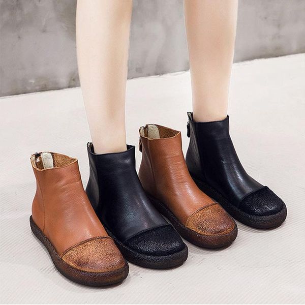 real leather mother leather short boots autumn fashion comfortable middle-aged winter boots genuine women shoes, Black
real leather mother leather short boots autumn fashion comfortable middle-aged winter boots genuine women shoes, Black