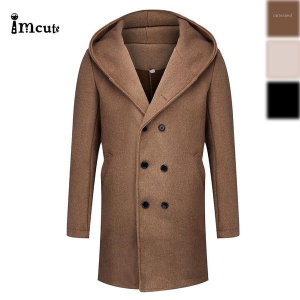 men's wool & blends m-xxxl autumn winter men hooded coat thicken woolen trench business male solid classic overcoat medium long jackets, Black
men's wool & blends m-xxxl autumn winter men hooded coat thicken woolen trench business male solid classic overcoat medium long jackets, Black