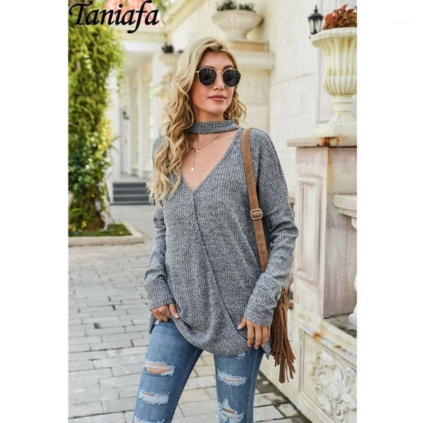 autumn and winter fashion women casual loose t shirt v-neck pullover sweater bottoming shirt1, White
autumn and winter fashion women casual loose t shirt v-neck pullover sweater bottoming shirt1, White