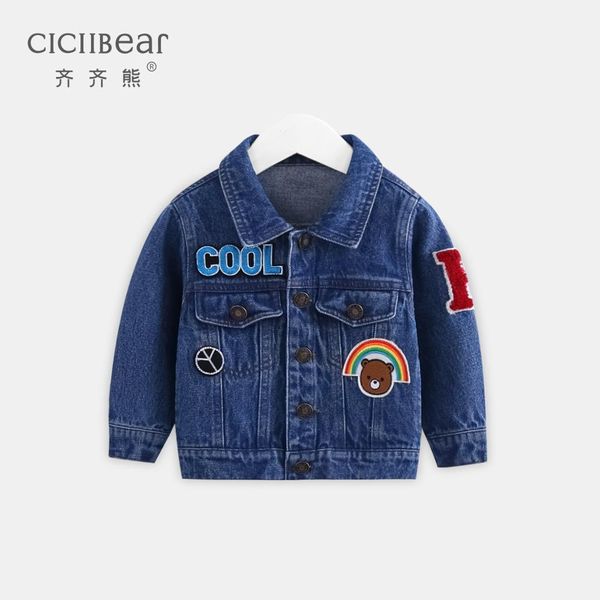 ciciibear boy girl spring lapel denim jacket clothes infant baby cartoon pattern out jacket 1029, Blue;gray
ciciibear boy girl spring lapel denim jacket clothes infant baby cartoon pattern out jacket 1029, Blue;gray