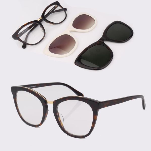 new arrivals cat eye sunglasses with magnetic clip fashion women eye glasses optical frame wear, White;black
new arrivals cat eye sunglasses with magnetic clip fashion women eye glasses optical frame wear, White;black