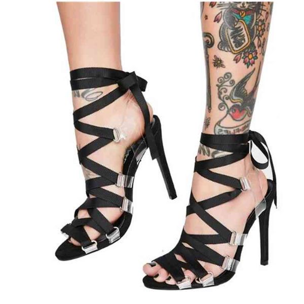 summer women high heel sandals cross-tied ladies cut out shoes woman transparent pvc party, Black
summer women high heel sandals cross-tied ladies cut out shoes woman transparent pvc party, Black