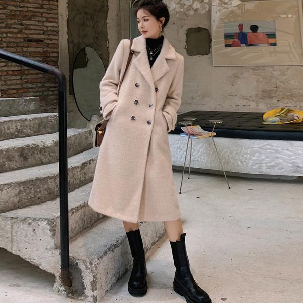 new woolen 2020 autumn winter women coats mid-length double-breasted woolen turn-down collar fashion winter coat women elegant1, Black
new woolen 2020 autumn winter women coats mid-length double-breasted woolen turn-down collar fashion winter coat women elegant1, Black