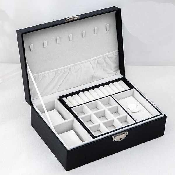 creative leather storage box portable multilayer jewelry box earrings earrings necklace jewelry finishing, Pink;blue
creative leather storage box portable multilayer jewelry box earrings earrings necklace jewelry finishing, Pink;blue