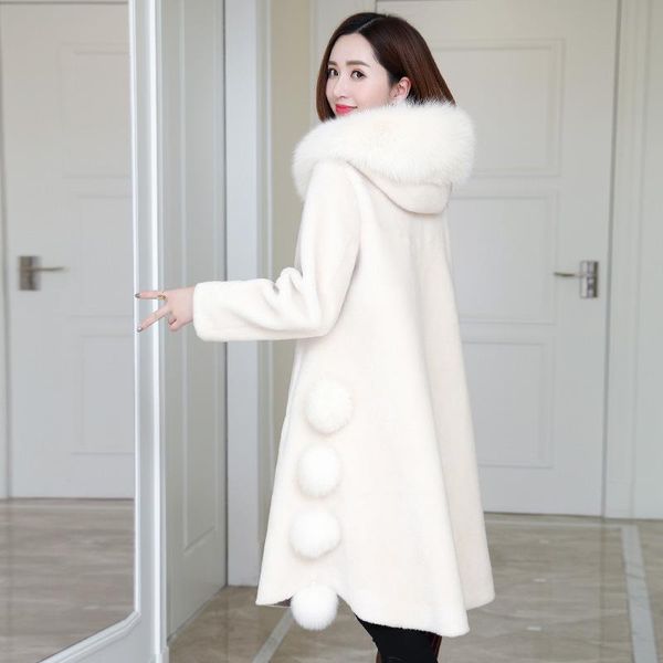 women's fur & faux winter women jacket long real coat hooded collar clothes warm woman parkas manteau fourrure femme wpy2029, Black
women's fur & faux winter women jacket long real coat hooded collar clothes warm woman parkas manteau fourrure femme wpy2029, Black