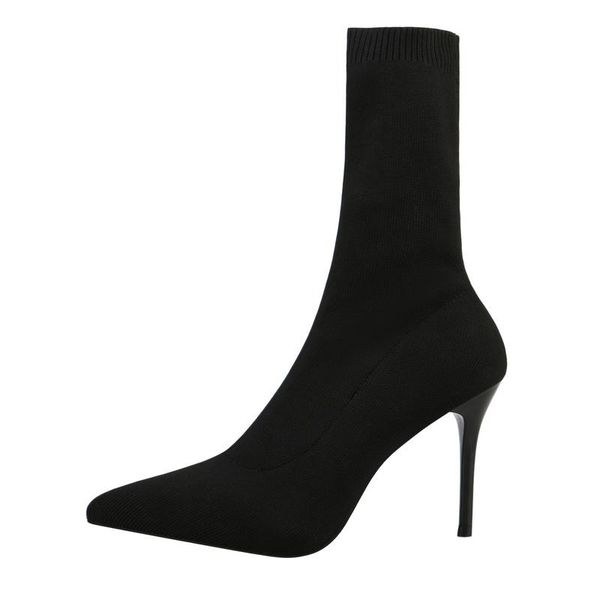 boots meriahzheng 9cm winter socks knitted fine heel short ladies high women single shoes pointed lbz, Black
boots meriahzheng 9cm winter socks knitted fine heel short ladies high women single shoes pointed lbz, Black