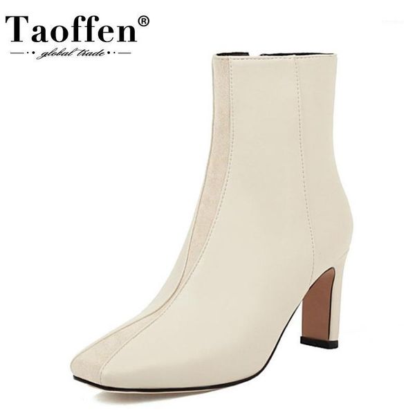 taoffen women ankle boots square toe thick high heel zipper shoes winter warm boots women fashion footwear size 34-431, Black
taoffen women ankle boots square toe thick high heel zipper shoes winter warm boots women fashion footwear size 34-431, Black