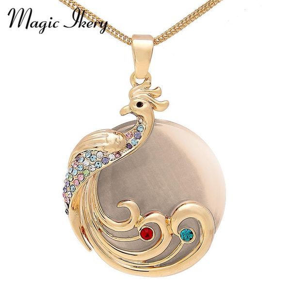 magic ikery rose gold color crystal opal bohemia boho ethnic peacock long necklaces pendants fashion jewelry for women 00042, Silver
magic ikery rose gold color crystal opal bohemia boho ethnic peacock long necklaces pendants fashion jewelry for women 00042, Silver