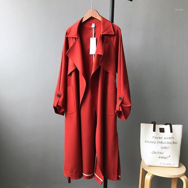 2020 elegant trench coat spring autumn fashion casual women's trench coat long outerwear loose clothes for lady + belt 3305lw4501, Tan;black
2020 elegant trench coat spring autumn fashion casual women's trench coat long outerwear loose clothes for lady + belt 3305lw4501, Tan;black