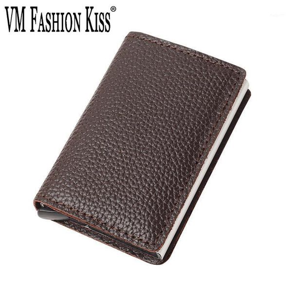 genuine leather leisure men rfid aluminum thin small wallet s holders business id card case bank card wallets1, Brown;gray
genuine leather leisure men rfid aluminum thin small wallet s holders business id card case bank card wallets1, Brown;gray