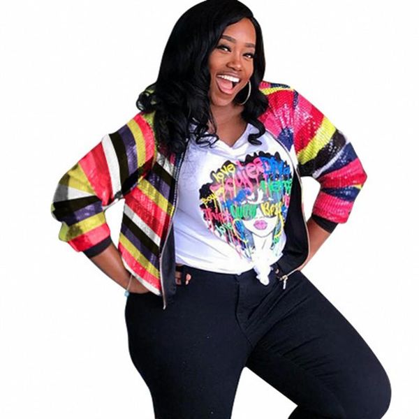 plus size african clothes jackets for women zipper colorful stripe sequins short jacket 2021 africa design clothing coat outwear, Black;brown
plus size african clothes jackets for women zipper colorful stripe sequins short jacket 2021 africa design clothing coat outwear, Black;brown