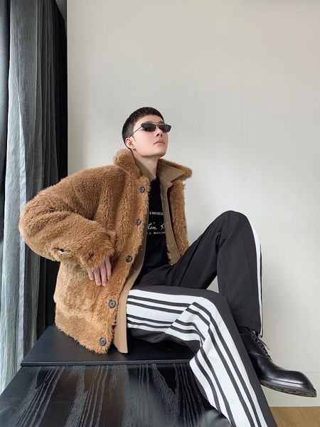 2021 new homemade recommended stuffed bear skin thick wool neutral sand loose jacket warm cotton clothes. ijcy, Black
2021 new homemade recommended stuffed bear skin thick wool neutral sand loose jacket warm cotton clothes. ijcy, Black
