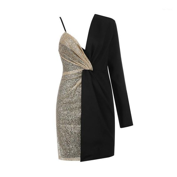 patchwork hit color dress for women v neck one shoulder asymmetrical sequined slim mini dresses female fashion new 2020 tide1, Black;gray
patchwork hit color dress for women v neck one shoulder asymmetrical sequined slim mini dresses female fashion new 2020 tide1, Black;gray