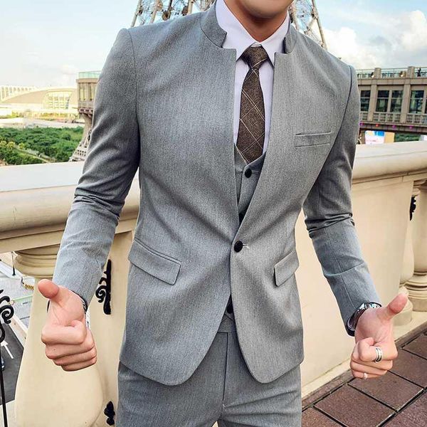fashion boutique formal mens suit stand collar slim fit custom made costume homme men suits grooming prom ternos 3 pcs set1, White;black
fashion boutique formal mens suit stand collar slim fit custom made costume homme men suits grooming prom ternos 3 pcs set1, White;black