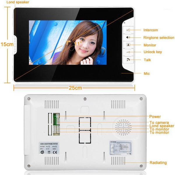 video door phones 7 inch 2monitors intercom phone rfid system with hd doorbell 1000tvl camera/ outdoor camera rain cover1
video door phones 7 inch 2monitors intercom phone rfid system with hd doorbell 1000tvl camera/ outdoor camera rain cover1