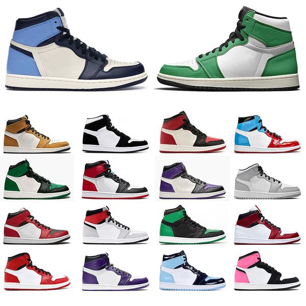 original jumpman 1 1s mens womens basketball shoes high lucky green high obsidian mid light smoke grey low trainers, White;red
original jumpman 1 1s mens womens basketball shoes high lucky green high obsidian mid light smoke grey low trainers, White;red