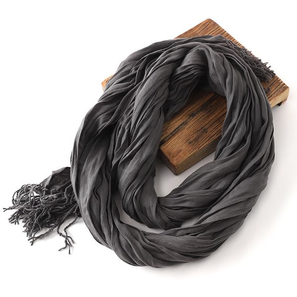 spring autumn winter thin cotton linen style scarf men's solid color fashion necklaces for women's literature and art, Blue;gray
spring autumn winter thin cotton linen style scarf men's solid color fashion necklaces for women's literature and art, Blue;gray
