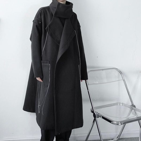 men's wool & blends male japan streetwear black cardigan jacket overcoat men autumn winter woolen long trench coat outerwear
men's wool & blends male japan streetwear black cardigan jacket overcoat men autumn winter woolen long trench coat outerwear
