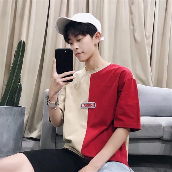 2019 new summer short korean fashion student round neck half sleeve t-shirt men's clothes, White;black
2019 new summer short korean fashion student round neck half sleeve t-shirt men's clothes, White;black