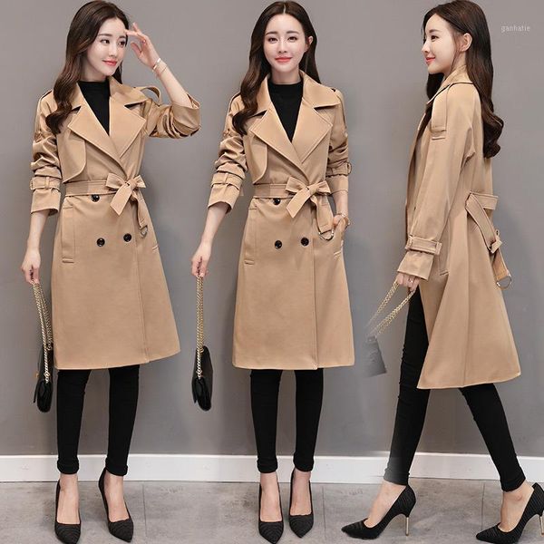 spring autumn fashion windbreaker coats women's elegant overcoat double breasted belted slim long trench coat lady long windbrea1, Tan;black
spring autumn fashion windbreaker coats women's elegant overcoat double breasted belted slim long trench coat lady long windbrea1, Tan;black