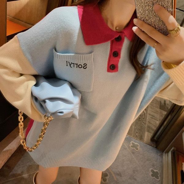2020 autumn college long sleeve color matching knitted jacket korean style new casual loose all-match lazy wind jacket sweater1, White;black 
2020 autumn college long sleeve color matching knitted jacket korean style new casual loose all-match lazy wind jacket sweater1, White;black