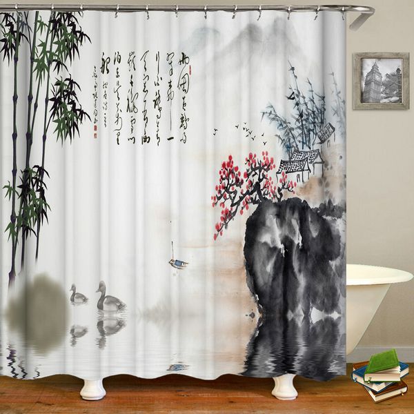 3d printing chinese flower bird ink landscape shower curtain bathroom waterproof bath curtain with hooks washable cloth decor
3d printing chinese flower bird ink landscape shower curtain bathroom waterproof bath curtain with hooks washable cloth decor