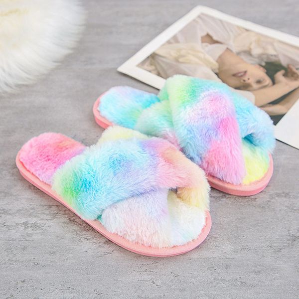 swqzvt new open toe women slippers 2020 cross rainbow colors fur house female slippers tie-dye floor sleeping women winter shoes x1020, Black
swqzvt new open toe women slippers 2020 cross rainbow colors fur house female slippers tie-dye floor sleeping women winter shoes x1020, Black