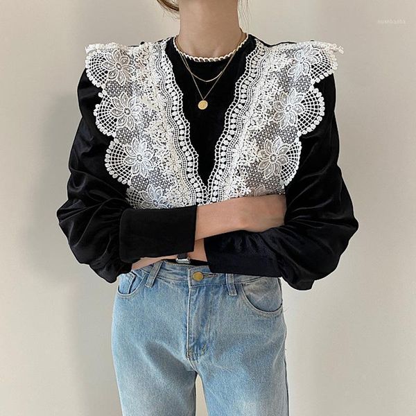 fashion vintgae elegant velvet blouse women shirts 2020 autumn winter long sleeve korean chic lace spliced blouse shirts mujer1, White
fashion vintgae elegant velvet blouse women shirts 2020 autumn winter long sleeve korean chic lace spliced blouse shirts mujer1, White