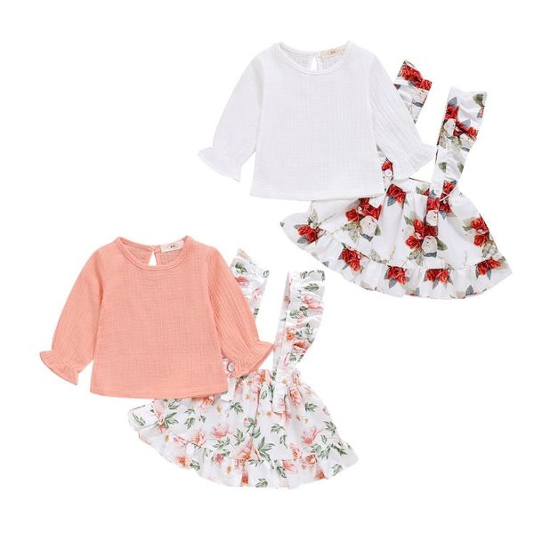 1-6y kids baby girl long sleeve cotton t-shirt floral suspender skirt 2pcs princess girls clothing set, White
1-6y kids baby girl long sleeve cotton t-shirt floral suspender skirt 2pcs princess girls clothing set, White